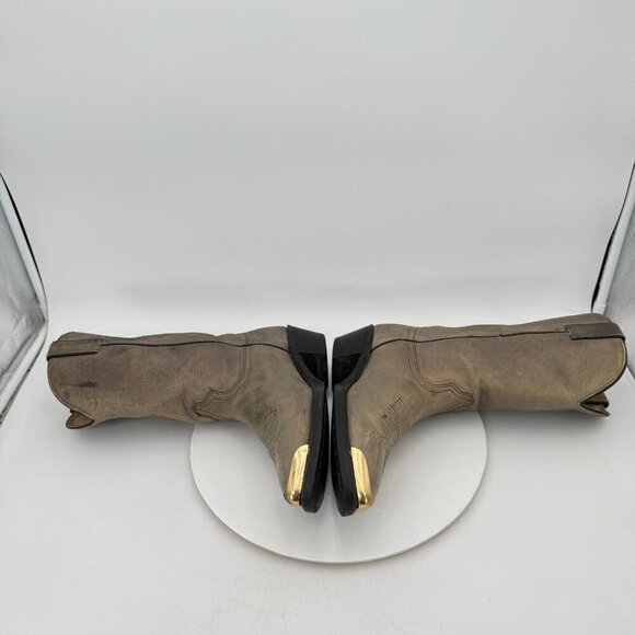 Durango Men Size 9D 21775 Light Grey Leather Pointed Toe Pull On Western Boot - Picture 7 of 14